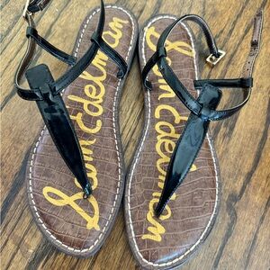 Sam Edelman Gigi Patent Leather Sandals • Black • Size 9